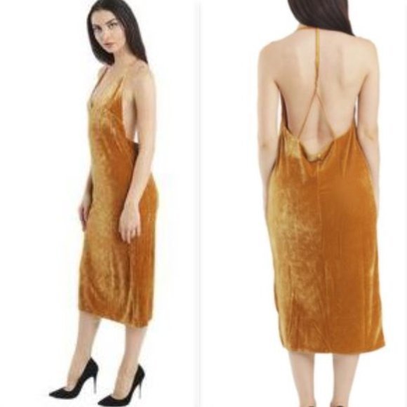 Velvet Gold Dress - Picture 5 of 12